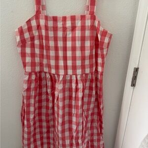 J. Crew Pink and White Gingham Top